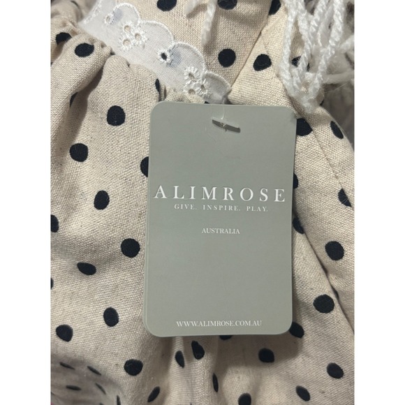 ALIMROSE Pippa Doll Black Spot Beige Polka Dot Plush Toy Stuffed Animal - Picture 3 of 4